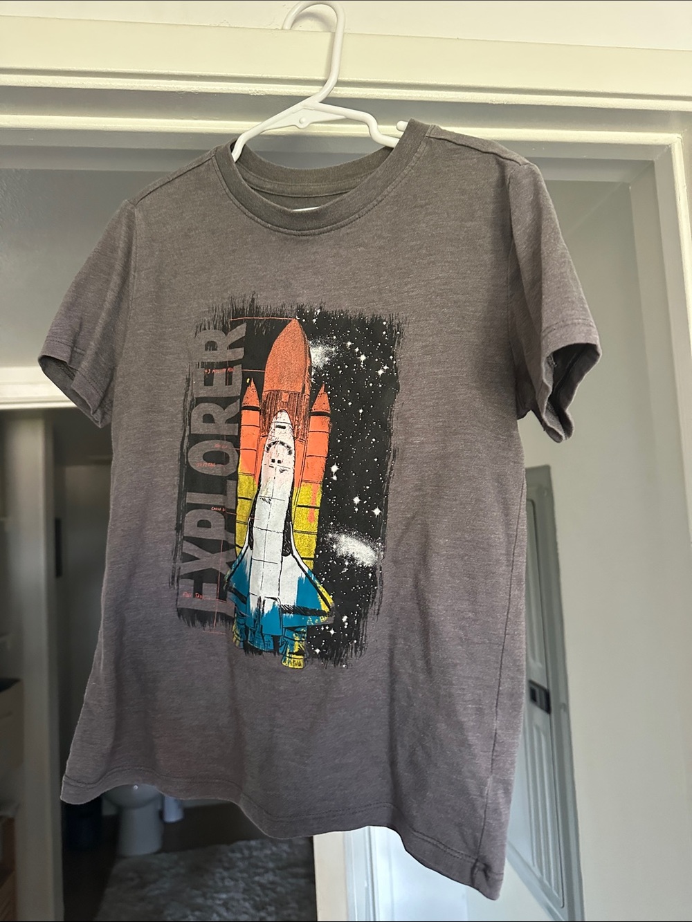Cat & Jack Gray Space Shuttle 'Explorer' Graphic Tee